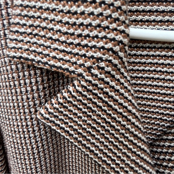 ST JOHN Wool Rayon Knit Neutral Tone Blazer Jacket PF14 GRP0 in Sz 16 - Picture 6 of 16